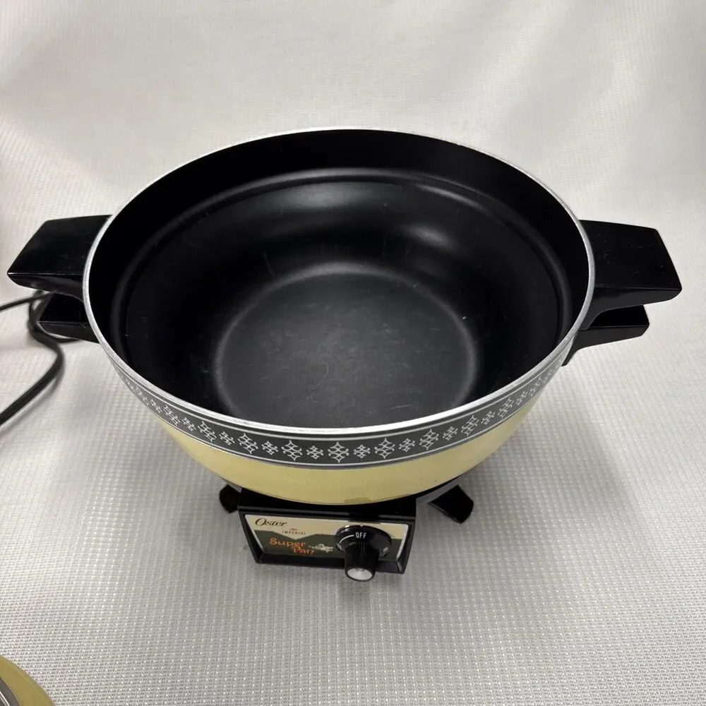 Vintage Oster Super Pan Harvest Gold 697 Original Box, Papers and Packaging